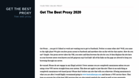 What Getproxy.org website looked like in 2020 (4 years ago)