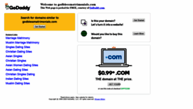 What Godblessmatrimonials.com website looked like in 2020 (5 years ago)