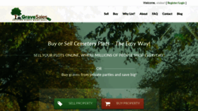 What Gravesales.com website looked like in 2020 (4 years ago)