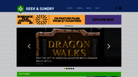 What Geekandsundry.com website looked like in 2020 (4 years ago)