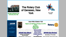 What Geneseorotary.com website looked like in 2020 (4 years ago)