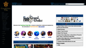 What Grandorder.wiki website looked like in 2020 (4 years ago)