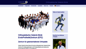 What Gelenk-klinik.de website looked like in 2020 (4 years ago)