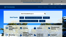 What Gloucestershire.gov.uk website looked like in 2020 (4 years ago)