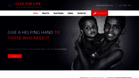 What Givethelife.org website looked like in 2020 (4 years ago)