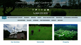What Greenwoodmemorialgardensllc.com website looked like in 2020 (4 years ago)