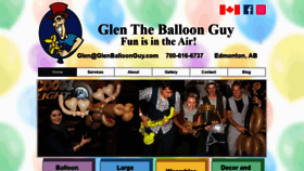 What Glenballoonguy.com website looked like in 2020 (4 years ago)