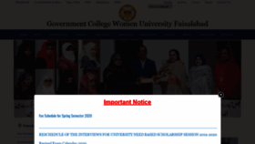 What Gcwuf.edu.pk website looked like in 2020 (4 years ago)