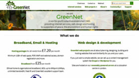 What Greennet.org.uk website looked like in 2020 (4 years ago)
