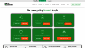 What Get-licensed.co.uk website looked like in 2020 (5 years ago)