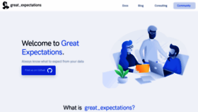 What Greatexpectations.io website looked like in 2020 (4 years ago)