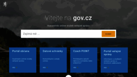 What Gov.cz website looked like in 2020 (4 years ago)