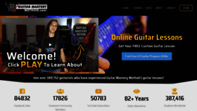 What Guitarmasterymethod.com website looked like in 2020 (4 years ago)