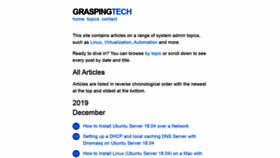 What Graspingtech.com website looked like in 2020 (4 years ago)