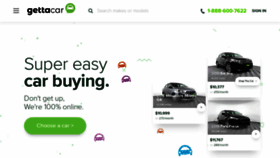 What Gettacar.com website looked like in 2020 (4 years ago)