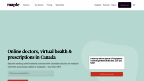 What Getmaple.ca website looked like in 2020 (4 years ago)