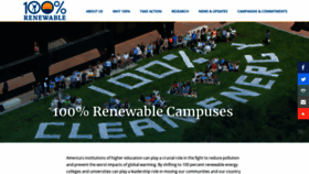 What Go100renewablecampus.org website looked like in 2020 (4 years ago)