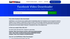 What Getfbvideos.com website looked like in 2020 (4 years ago)