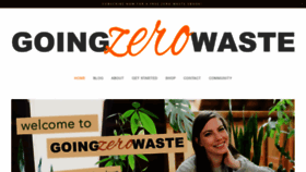What Goingzerowaste.com website looked like in 2020 (4 years ago)
