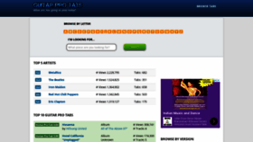 What Guitarprotabs.net website looked like in 2020 (4 years ago)
