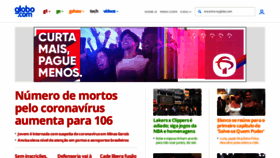 What Globo.com website looked like in 2020 (4 years ago)