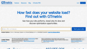 What Gtmetrix.com website looked like in 2020 (4 years ago)