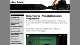 What Gimp-tutorials.de website looked like in 2020 (4 years ago)