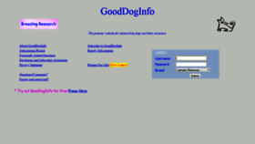 What Gooddoginfo.com website looked like in 2020 (4 years ago)