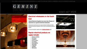 What Geminielectricalsupplieslondon.co.uk website looked like in 2020 (4 years ago)