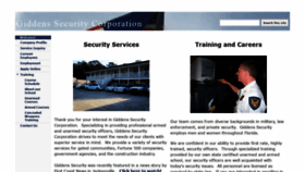What Giddenssecurity.com website looked like in 2020 (4 years ago)