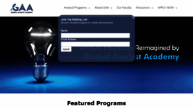What Globalanalystacademy.com website looked like in 2020 (4 years ago)