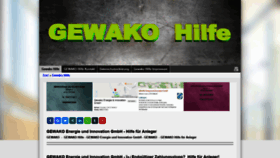 What Gewako-hilfe.de website looked like in 2020 (4 years ago)