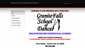 What Granitefallsschoolofdance.com website looked like in 2020 (4 years ago)
