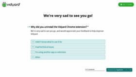 What Goodbye.vidyard.com website looked like in 2020 (4 years ago)