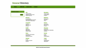 What Generaldirectory.ws website looked like in 2020 (4 years ago)