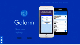 What Galarmapp.com website looked like in 2020 (4 years ago)