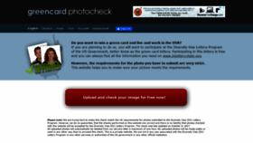 What Greencardphotocheck.com website looked like in 2020 (4 years ago)