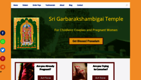 What Garbarakshambigai.org website looked like in 2020 (4 years ago)