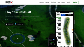 What Golfshot.com website looked like in 2020 (4 years ago)