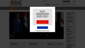 What Guc.edu.eg website looked like in 2020 (5 years ago)