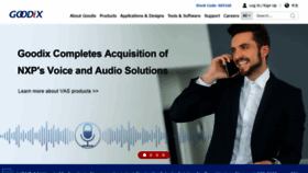 What Goodix.com website looked like in 2020 (5 years ago)
