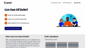 What Getoutofdebtfree.org website looked like in 2020 (4 years ago)