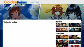 What Goldenanime.fr website looked like in 2020 (4 years ago)