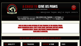 What Giveuspaws.org website looked like in 2020 (4 years ago)