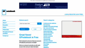 What Gpnotebook.com website looked like in 2020 (4 years ago)