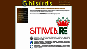 What Ghisirds.com website looked like in 2020 (4 years ago)