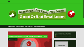 What Goodorbademail.com website looked like in 2020 (4 years ago)
