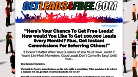 What Getleads4free.com website looked like in 2020 (4 years ago)