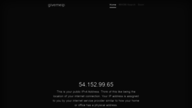 What Givemeip.com website looked like in 2020 (4 years ago)