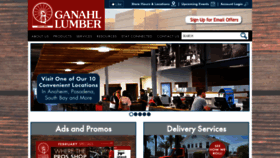 What Ganahllumber.com website looked like in 2020 (4 years ago)